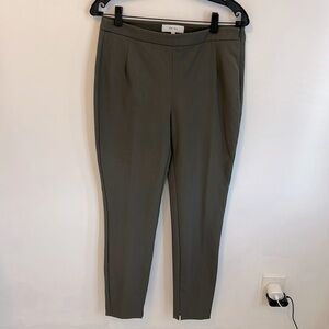 Reiss Stretch Pull On Pants Olive Gray